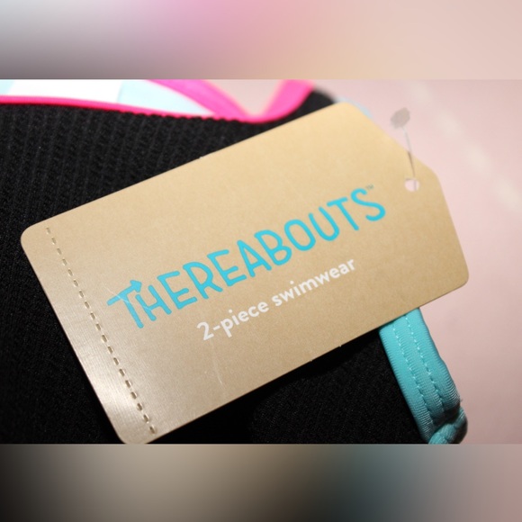 Thereabouts Girls Bathing Suit XXS 4/5 Two Piece Swimwear UPF 50+ NWT - Picture 4 of 5